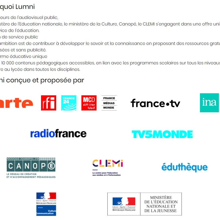 Partenaires de Lumni.fr